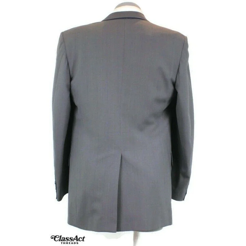 Kuppenheimer 2 Piece Suit Mens Gray Striped Wool 2 Btn 40L Pleated Fronts 36" W - Picture 8 of 9